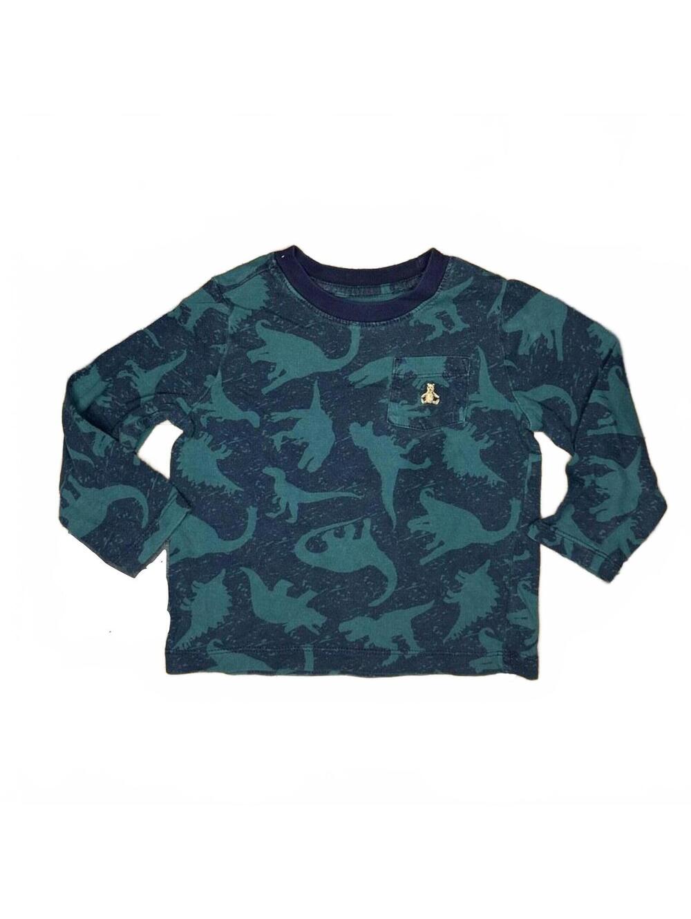 Baby Gap Dinosaur Long Sleeve Shirt 2Y Green